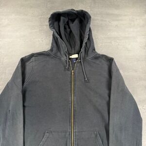 Universal Thread Black Hoodie Womens L Babydoll Distressed Faded Black Grunge